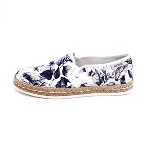 Hogan Rebel Blue Denim Espadrilles Luxury Shoes Sz 11